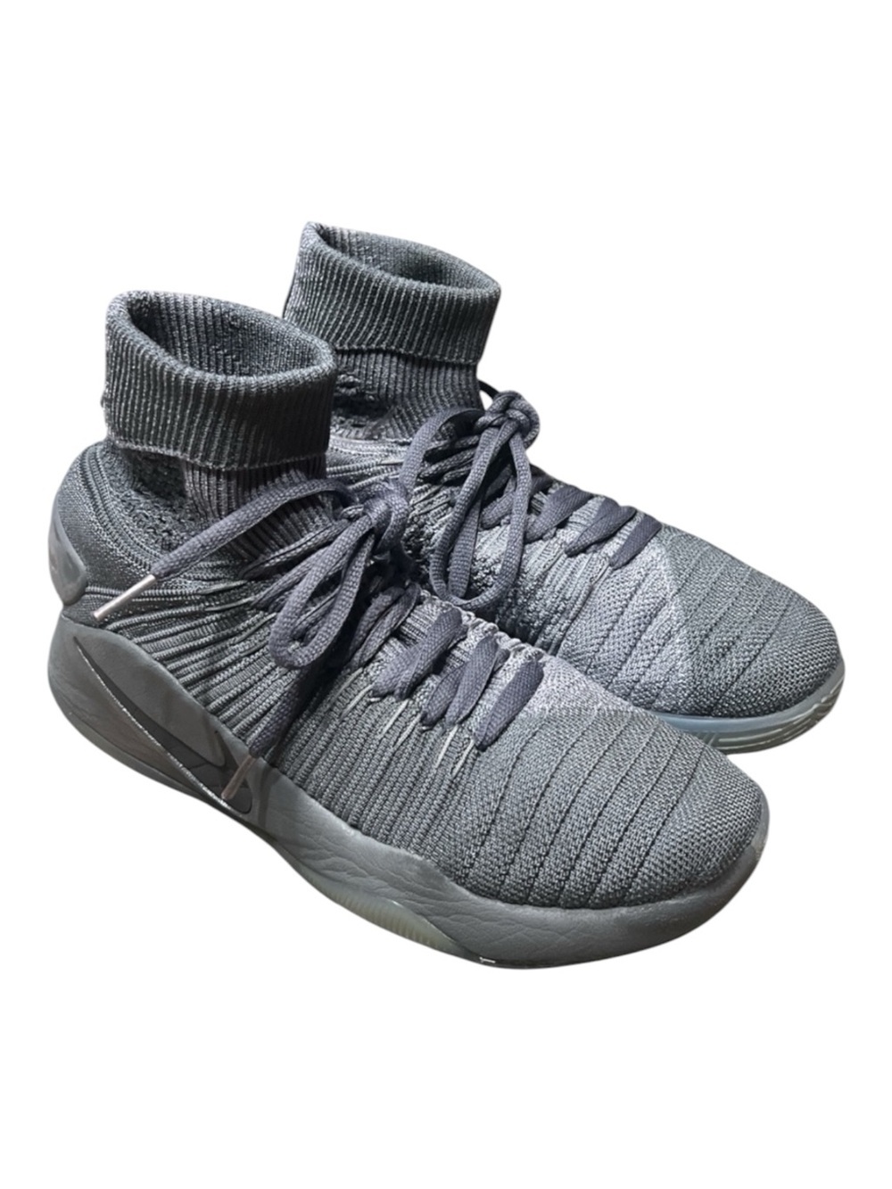 Nike Hyperdunk 2016 Flyknit Dark Grey/Metallic Platinum/Cool Grey Men’s SZ 7